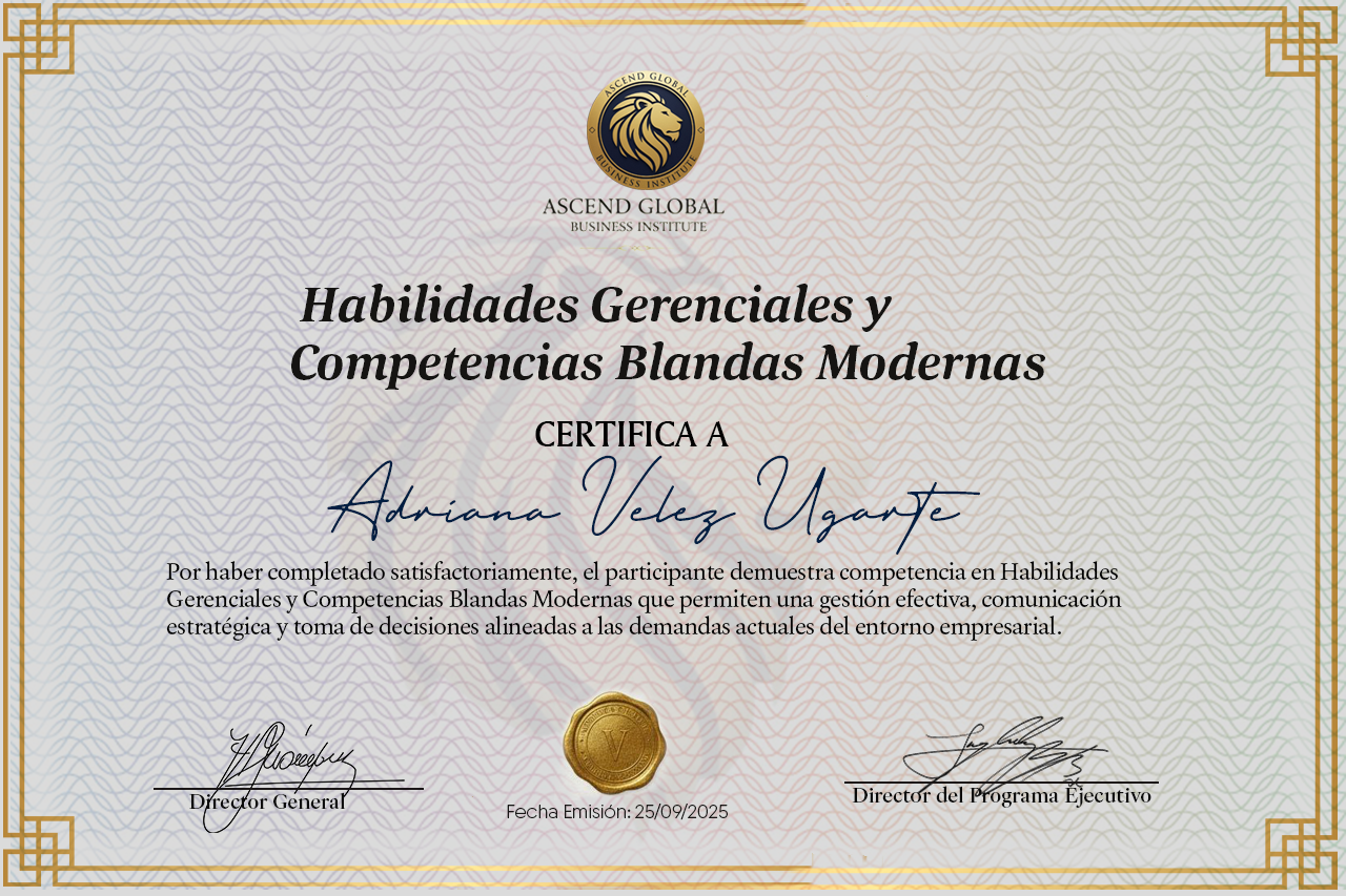 Certificado en Habilidades Ejecutivas y Blandas